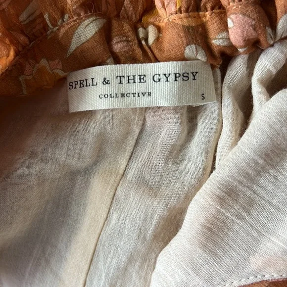NWOT Spell & the Gypsy Utopia Strappy Sundress Cinnamon Size Small - Picture 12 of 13
